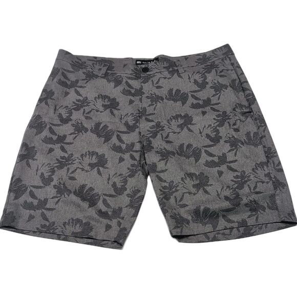 TravisMatthew Inlet Hybrid Golf Shorts Mens Size 40 XL Gray Print 1MW212 NEW NWT - Picture 1 of 14